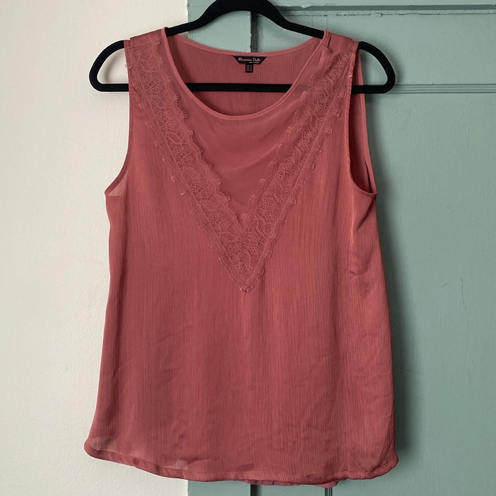 Massimo Dutti. Mauve tank with cami size medium